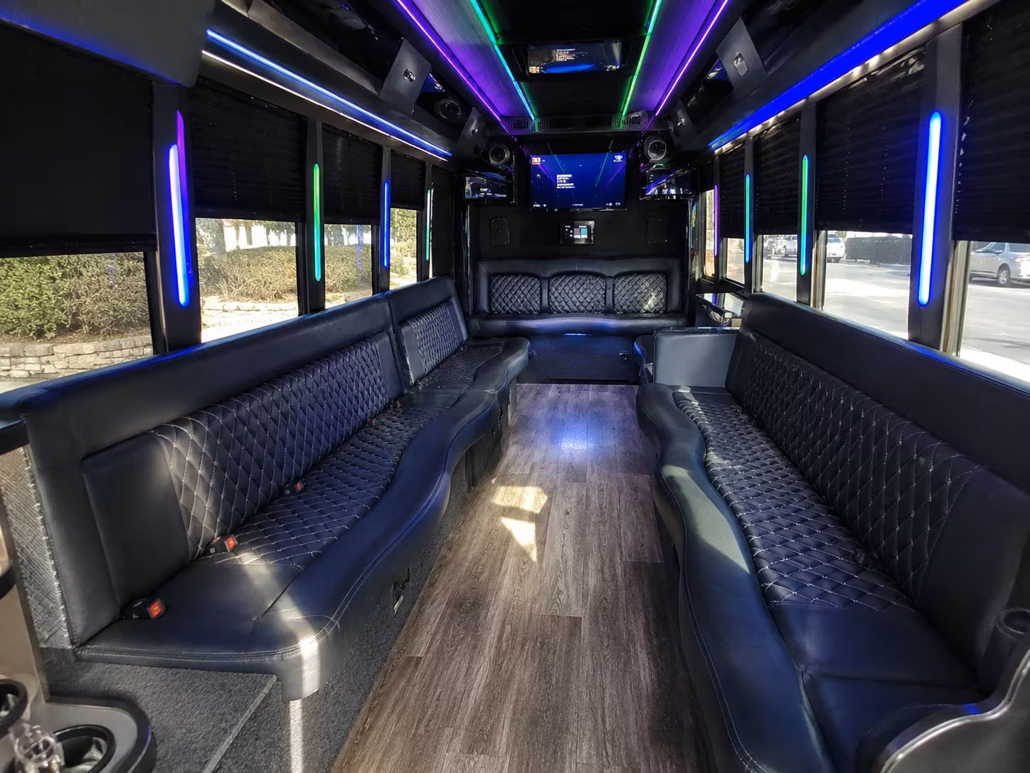norwalk 15 passenger party bus interior