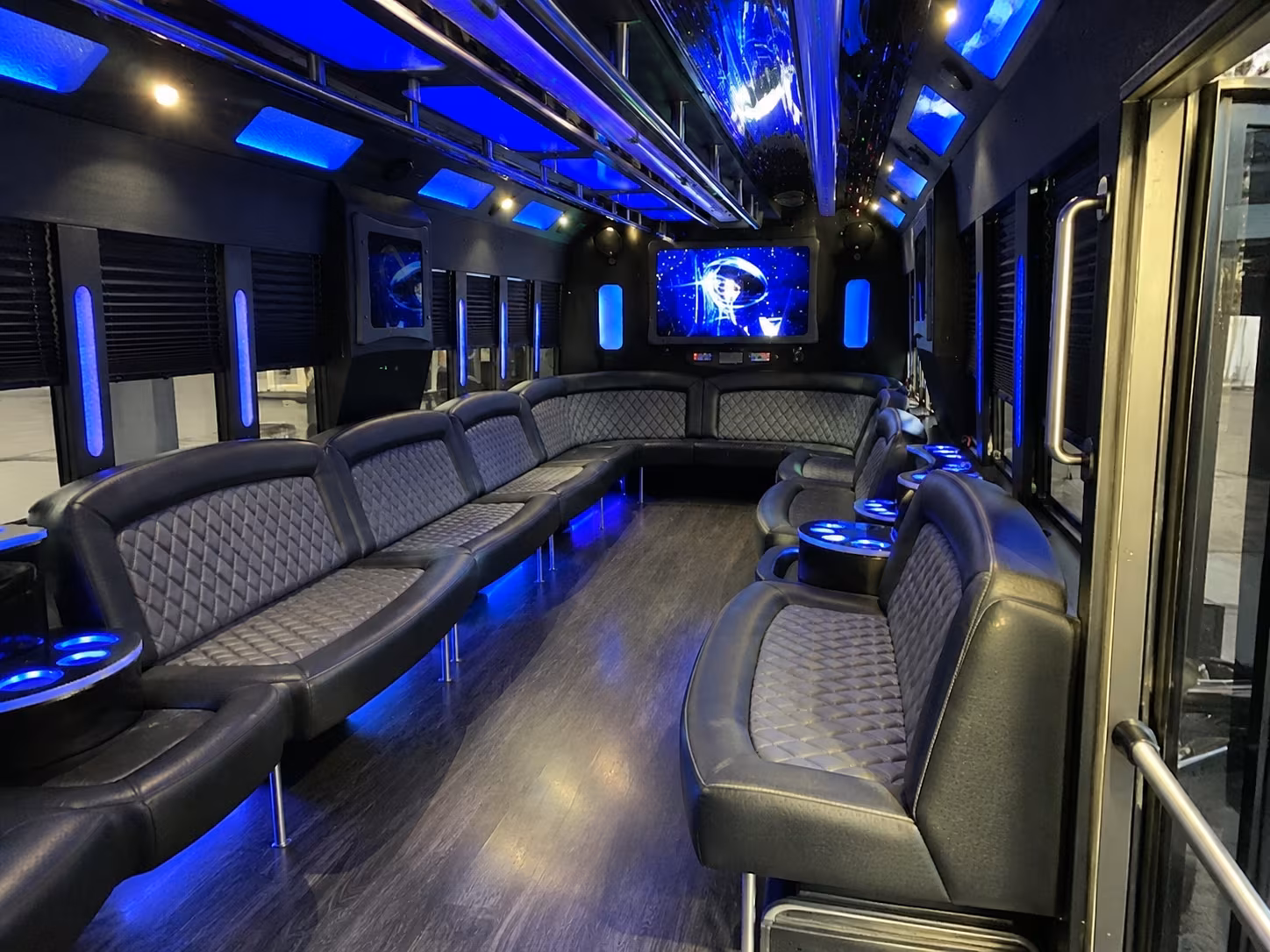 norwalk 28 passenger party bus interior