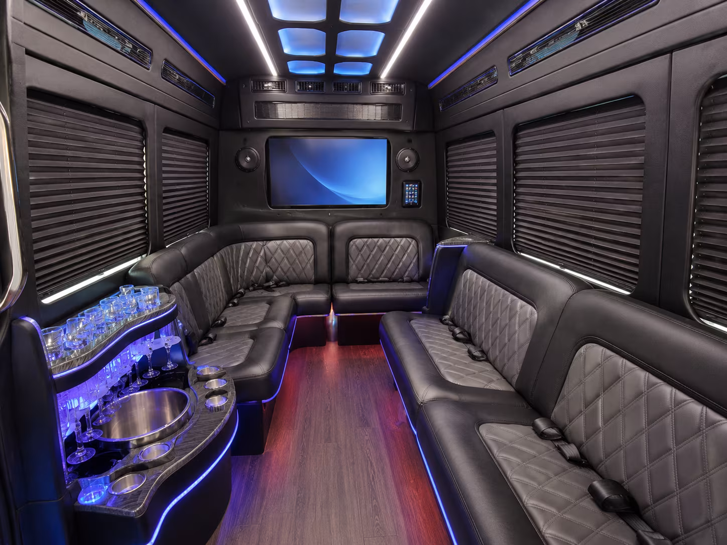 norwalk party bus rental interior